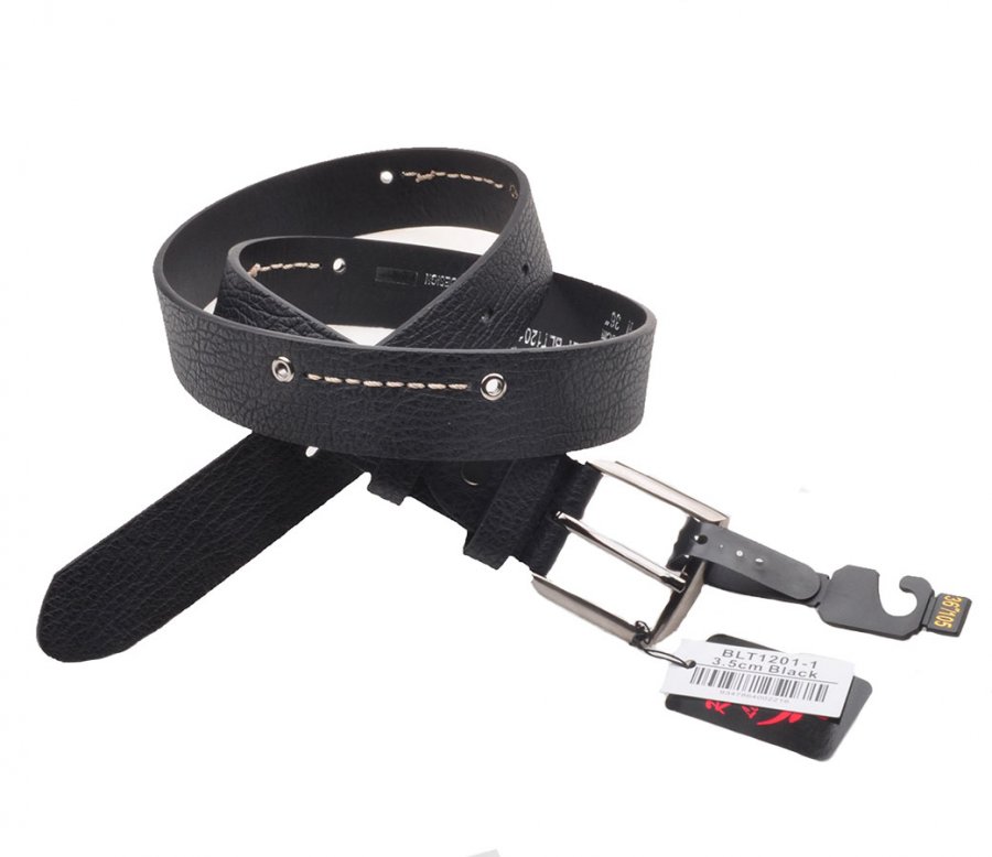 Bulk Buy Belts 3.5cm Black BLT1201-1 - Click Image to Close