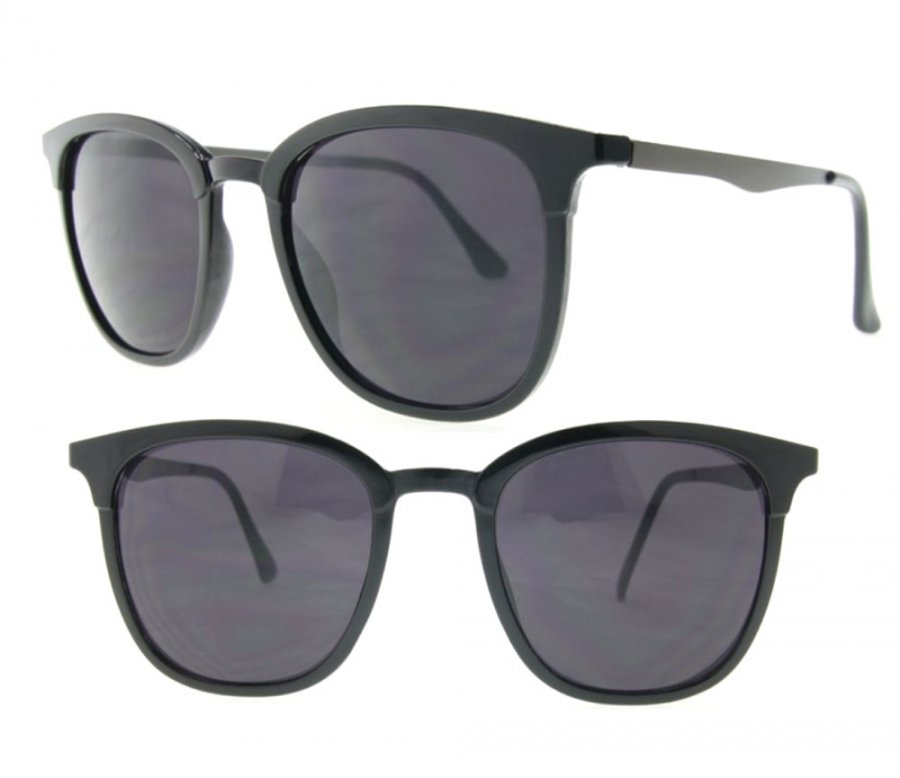 Designer Fashion Sunglasses The Byron Collections (Shinning Black, Smoke Lens) SU-4278-1 - Click Image to Close