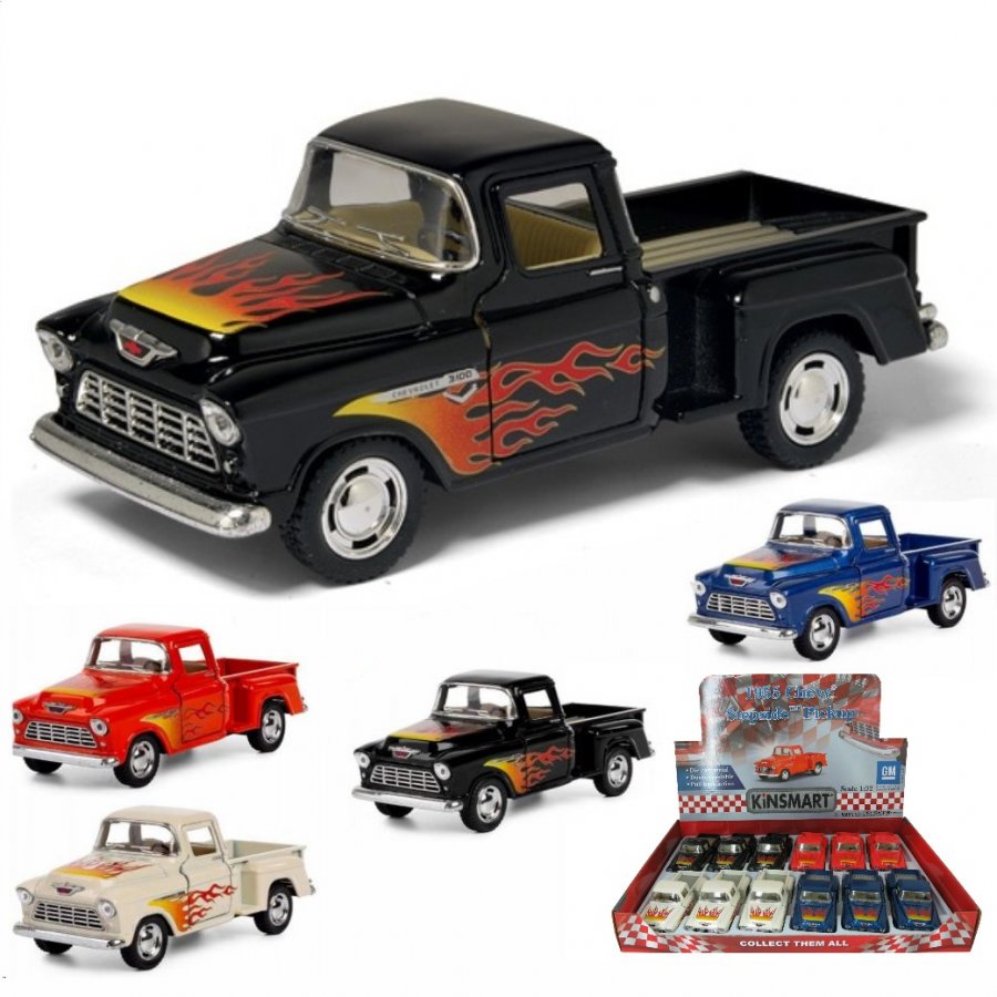 1:32 1955 Chevy Stepside Pick Up with Printing KT5330DF - Click Image to Close