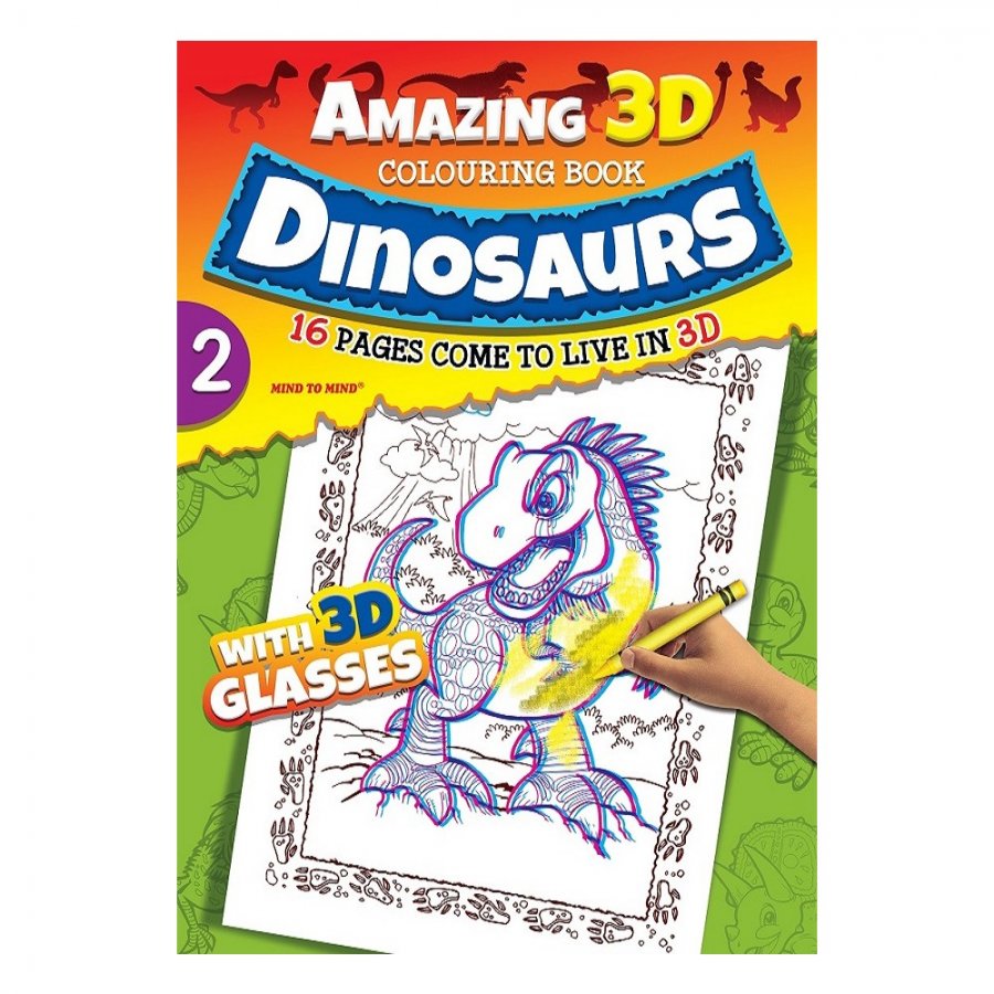 Amazing 3D Dinosaurs Colouring Book 2 (MM00701) - Click Image to Close
