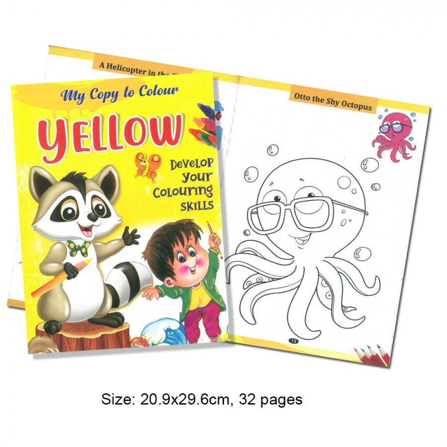 My Copy To Colour YELLOW Develop Your Colouring Skills (MM69215) - Click Image to Close