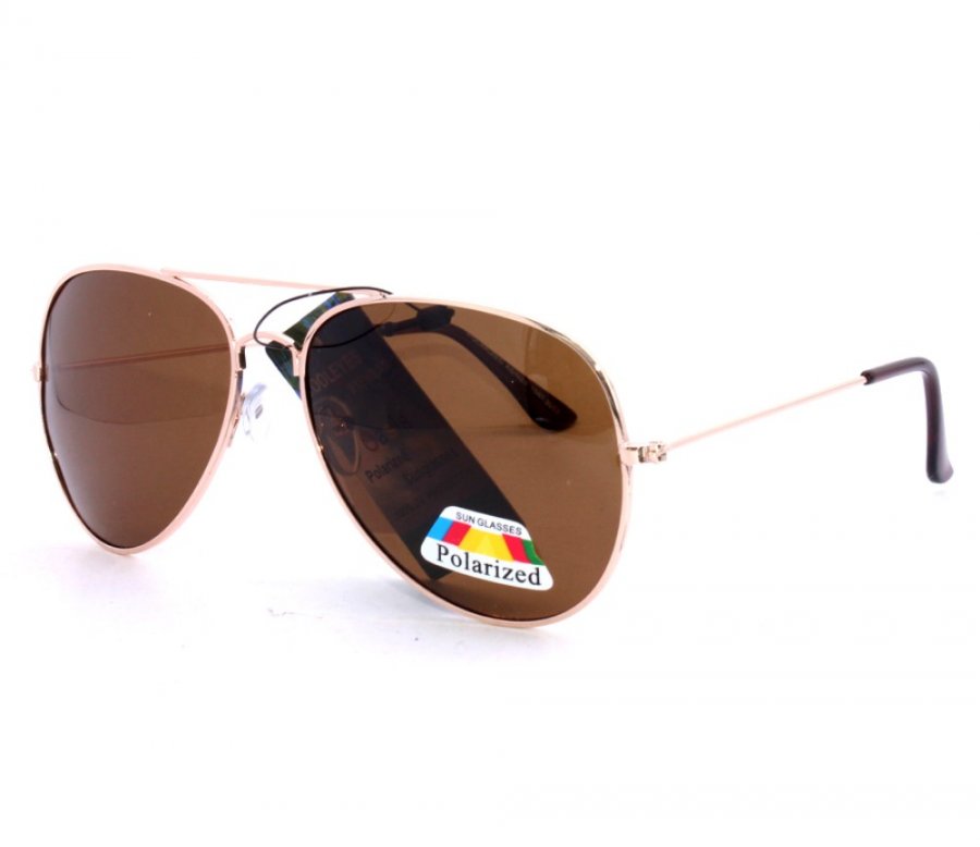 Aviator Metal Polarized Sunglasses AV008PM-1 - Click Image to Close