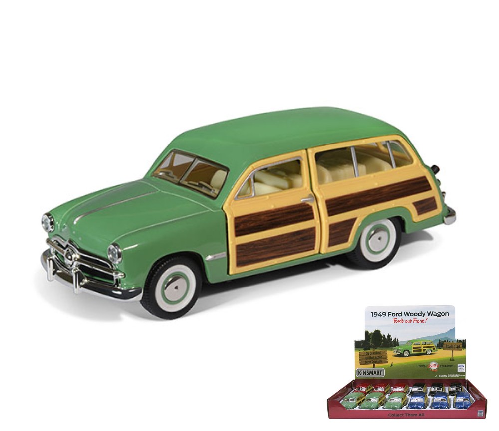 1:40 5" 1949 Ford Woody Wagon (4 asst. colors) KT5402D - Click Image to Close