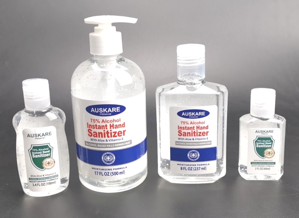 AusKare Hand Sanitizer - 60ml, 100ml, 237ml, 500ml