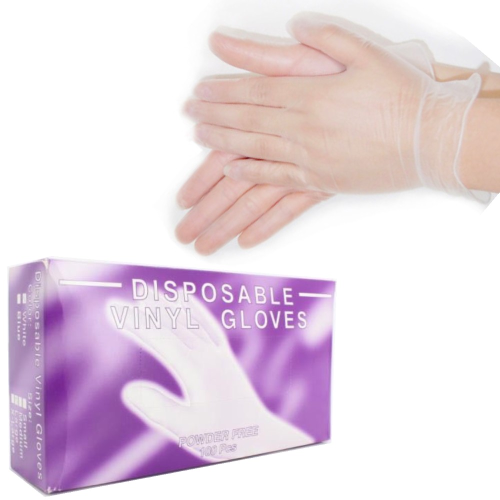 Disposable PVC Sterile Protective Gloves Large 50pairs/Box
