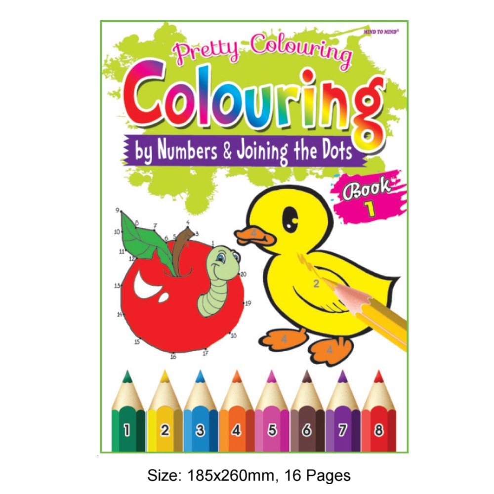 Pretty Colouring Book 1 (by Numbers & Joining the Dots) (MM73341) - Click Image to Close