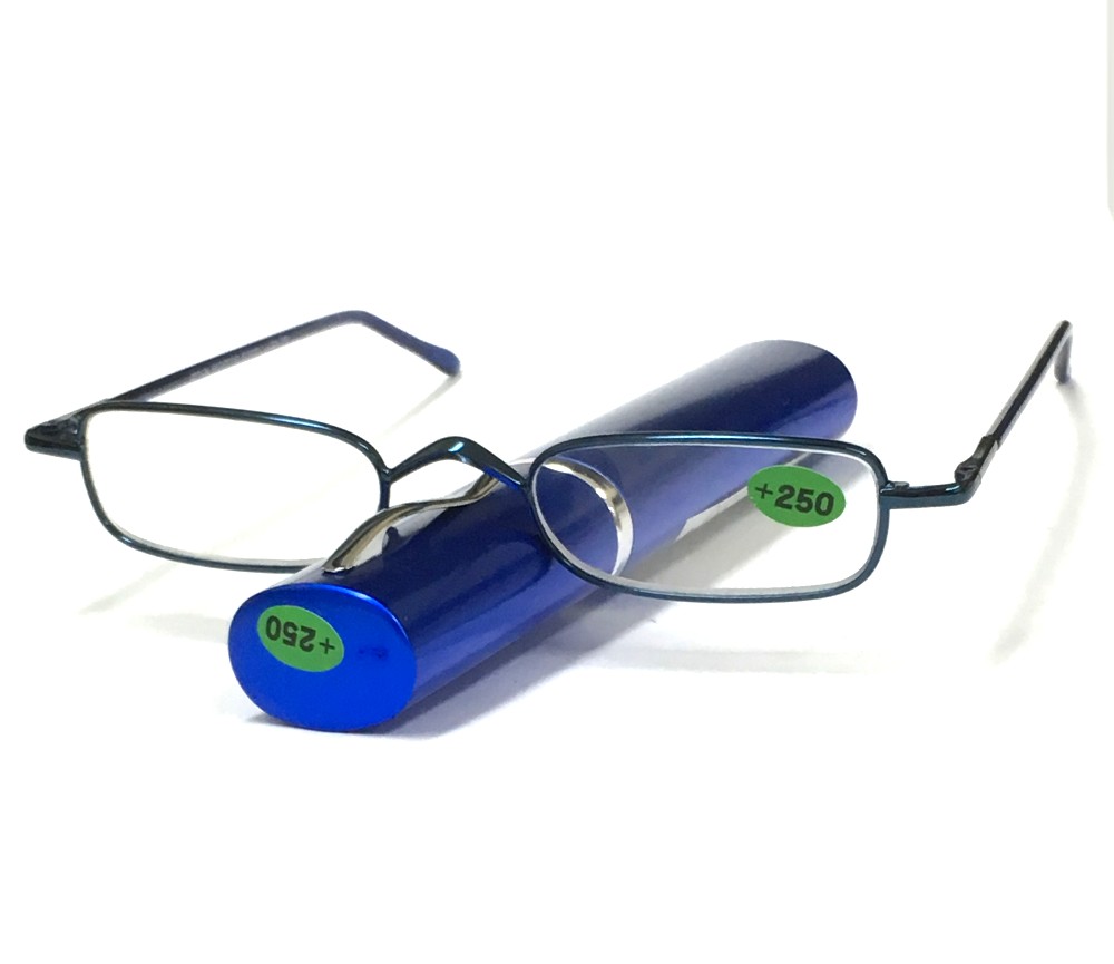 Reading Glasses Metal Frame Spring Temple with Case R9024 - Click Image to Close
