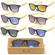 4 Style Bamboo Arm Polycarbonate Lens Sunglasses (24 Pair Packed in CDU)