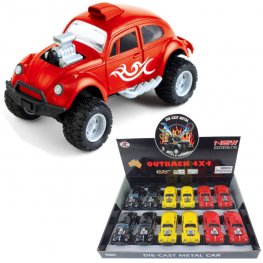 1:32 Diecast Outback 4x4 Beetle Dragracer 3 colors Asst. AO618-12D  1:32 Diecast Outback 4x4 Beetle Dragracer 3 colors Asst. AO618-12D