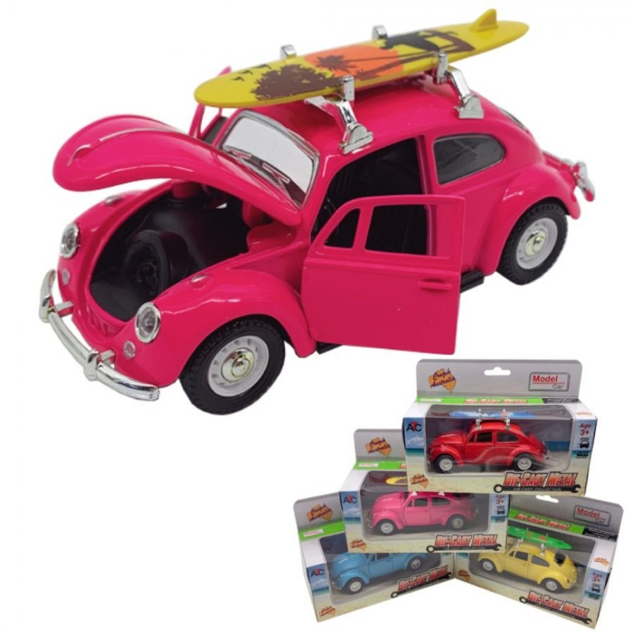 1:32 VW Beetle with Color Surfboard on top FY5746SW