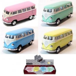 1:64 1962 Volkswagen Classic Bus Pastel Top (2.5" Asstd Colour) KT2546D  1:64 1962 Volkswagen Classic Bus Pastel Top (2.5" Asstd Colour) KT2546D