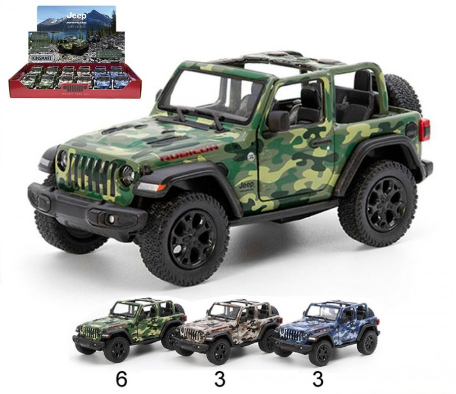 1:34 5\" 2018 Jeep Wrangler Camo (Open Top) KT5420DA