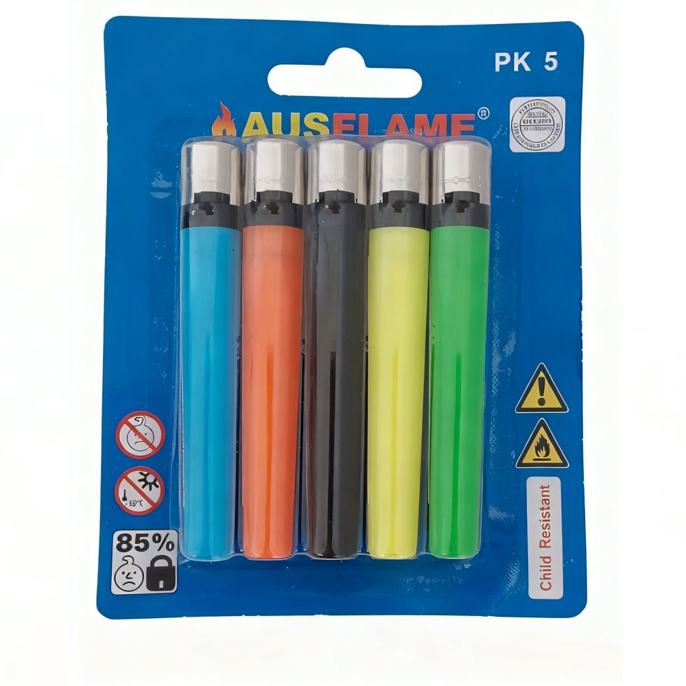 Pack Of 5 Disposable Flint Gas Lighters DL-845-PK5