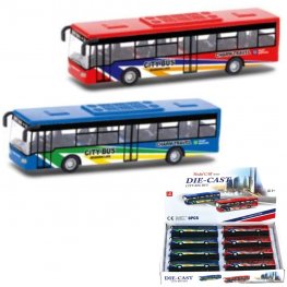 5" Diecast Models 1:43 City Big Bus (3 Assot.)  5" Diecast Models 1:43 City Big Bus (3 Assot.)