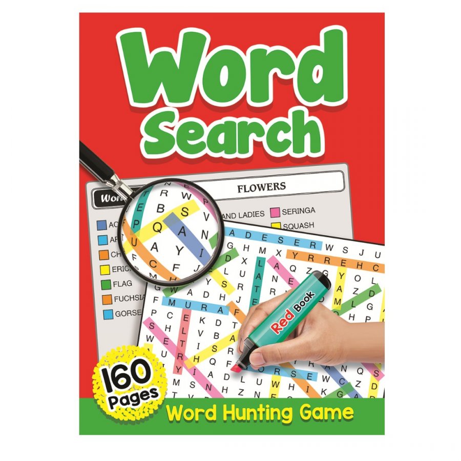 160 Pages Word Search Book Red (MM00505)