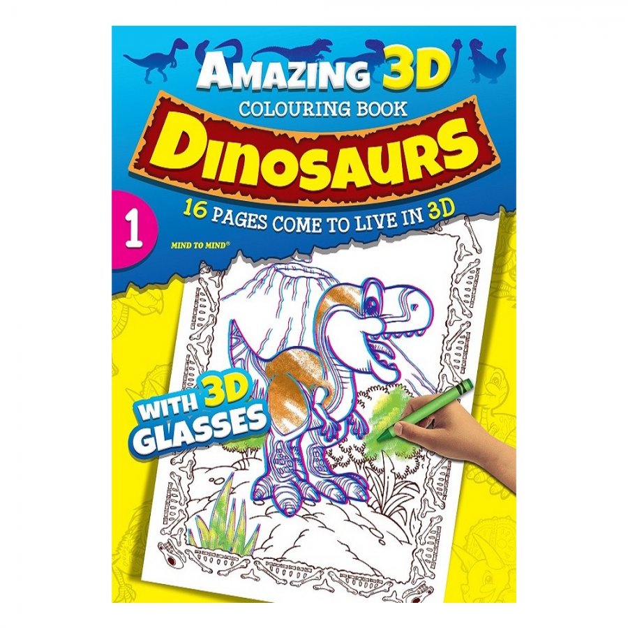 Amazing 3D Dinosaurs Colouring Book 1 (MM00602) - Click Image to Close
