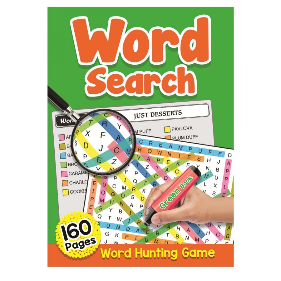 160 Pages Word Search Book Green (MM00604)