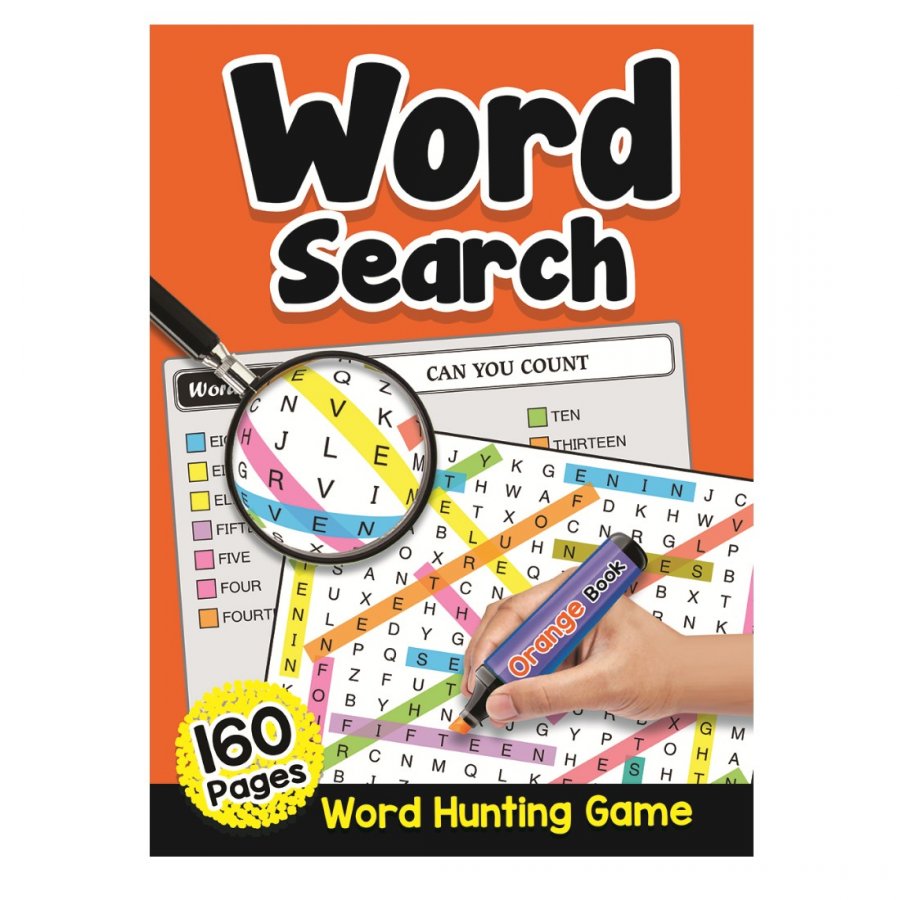 160 Pages Word Search Book Orange (MM01809)