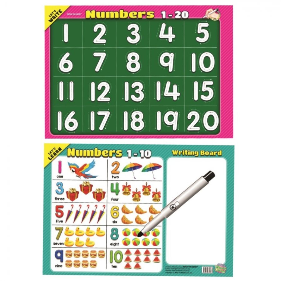 Writing Board Let's Write Numbers 1-20 (MM16083) - Click Image to Close