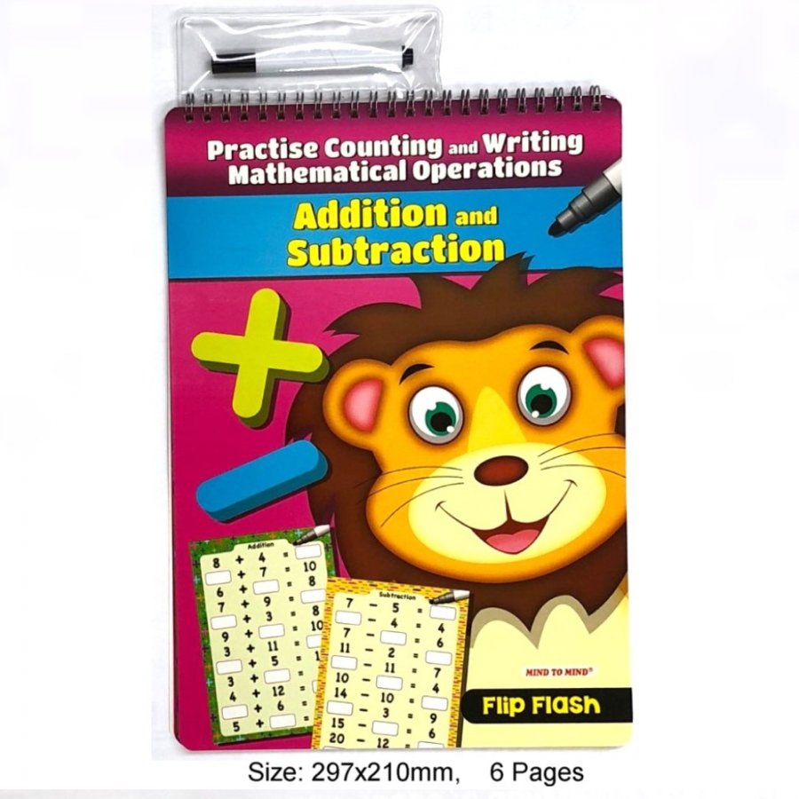 Flip Flash Practise Counting and Writing Mathematical Operations Addition and Subtraction (MM28000) - Click Image to Close