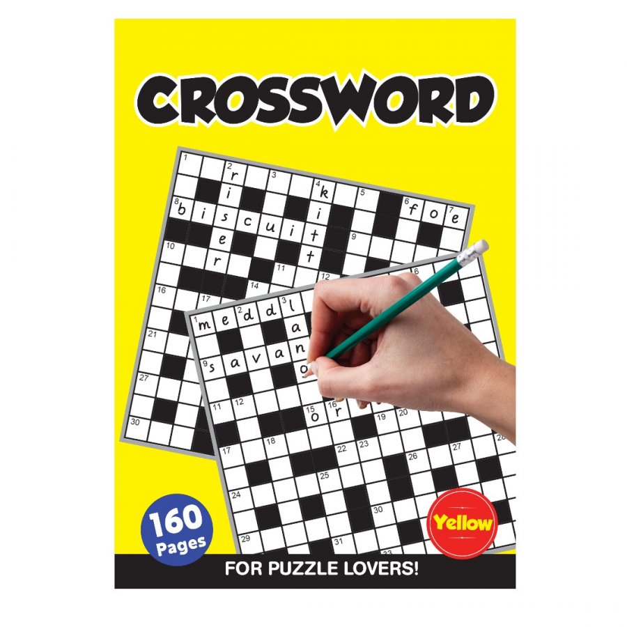 160 Pages Cross Word Book Yellow (MM37457)