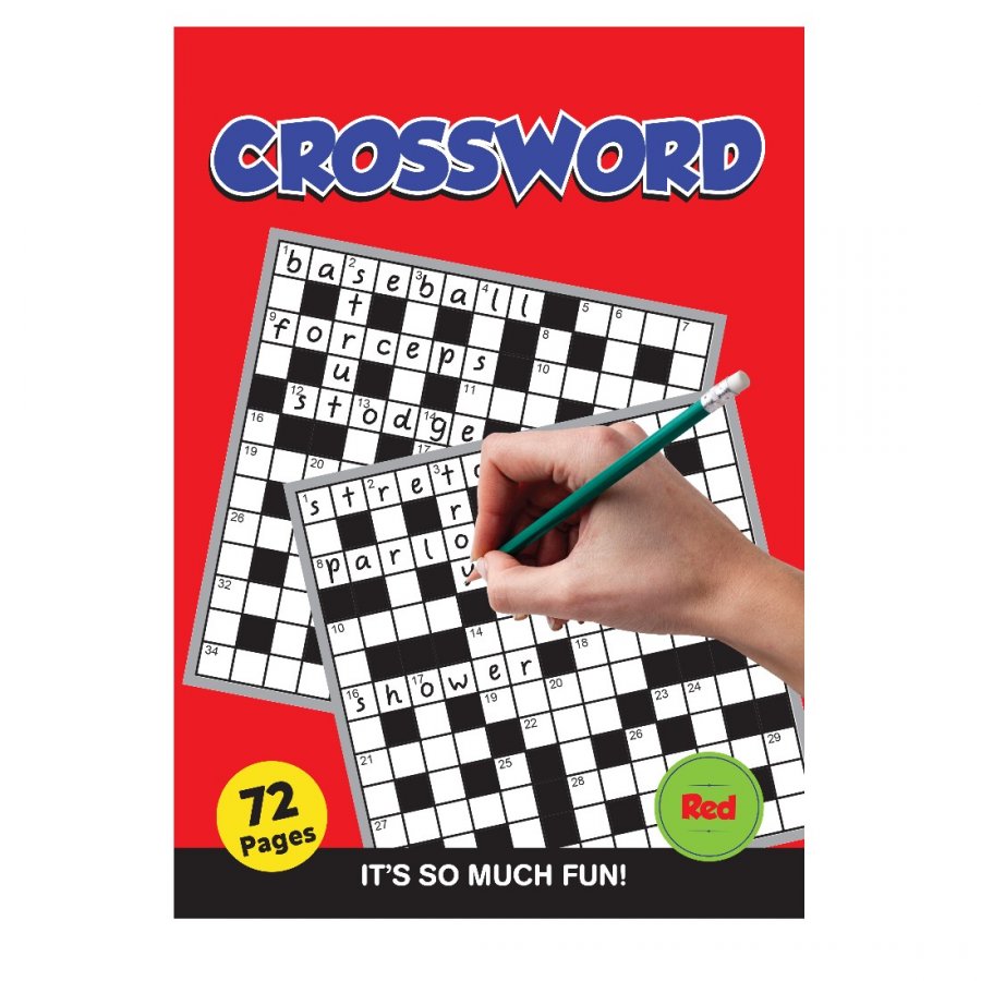 72 Pages Cross Word Book Red (MM37471)