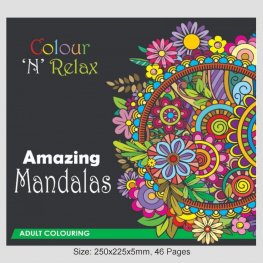 Colour 'N' Relax Amazing Mandalas (48 Pages Adult Colouring Book) MM47463