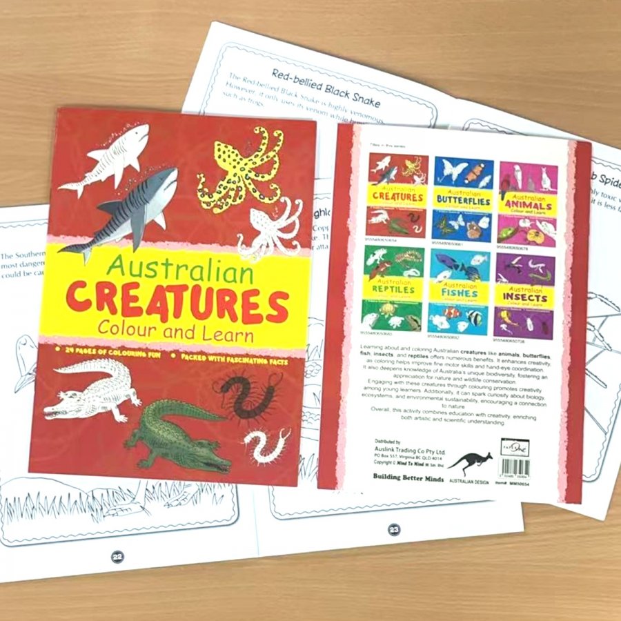 Australian CREATURES Colour and Learn MM50654