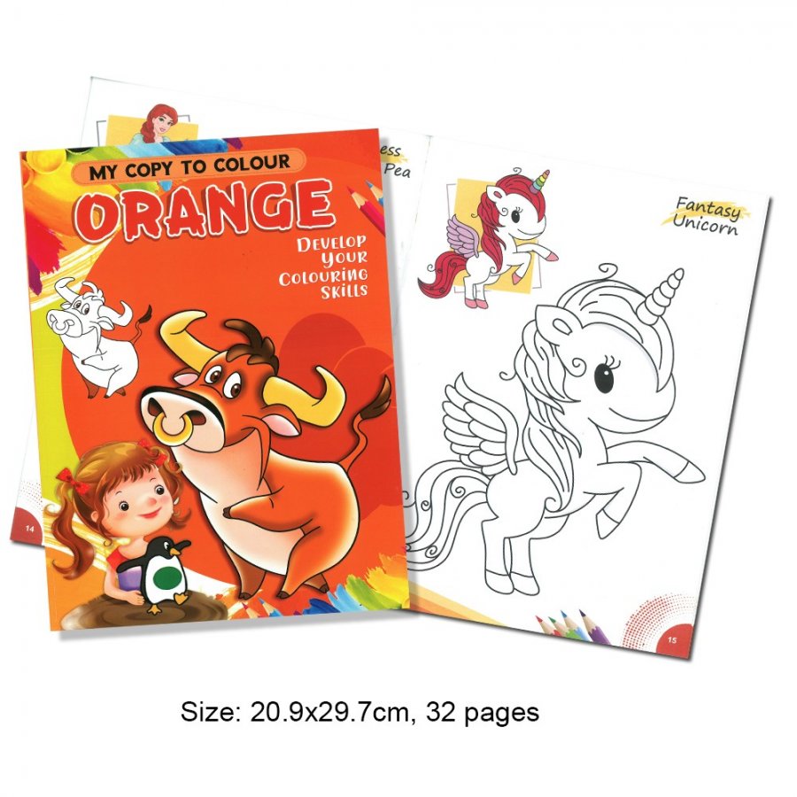 My Copy To Colour ORANGE Develop Your Colouring Skills (MM69178) - Click Image to Close