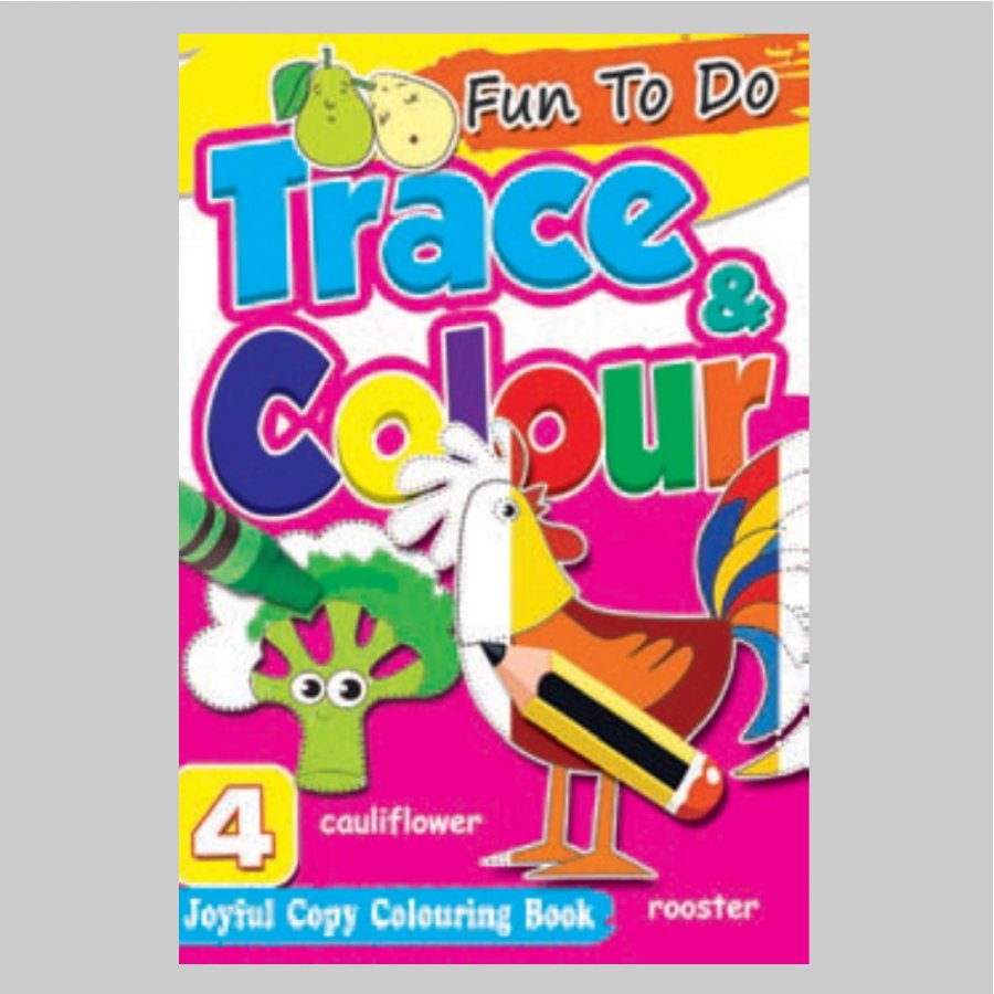 Fun To Do Trace & Colour Colouring Book 4 (MM75017) - Click Image to Close