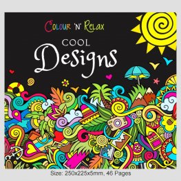 Colour 'N' Relax Cool Designs (46 Pages Adult Colouring Book) MM87103  Colour 'N' Relax Cool Designs (46 Pages Adult Colouring Book) MM87103