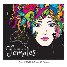 Colour 'N' Relax Fabulous Females (46 Pages Adult Colouring Book) MM87202  Colour 'N' Relax Fabulous Females (46 Pages Adult Colouring Book) MM87202
