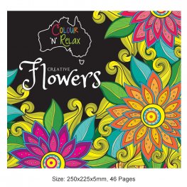 Colour 'N' Relax Creative Flowers (46 Pages Adult Colouring Book) MM87301  Colour 'N' Relax Creative Flowers (46 Pages Adult Colouring Book) MM87301