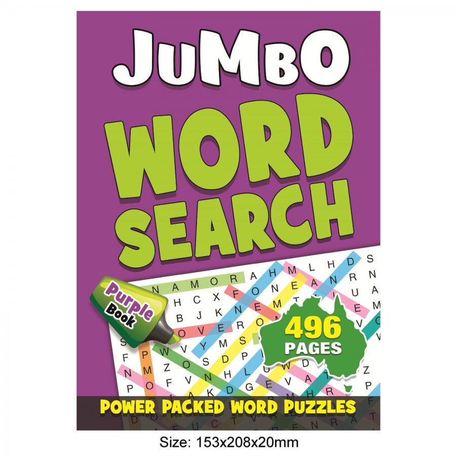496 Pages Word Search Book Purple (MM99502)