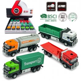 7" Diecast Models City Trucks (4 Assorted) MY2464D-12  7" Diecast Models City Trucks (4 Assorted) MY2464D-12