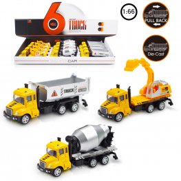 5" Diecast Models 1:66 Construction Truck (3 Assorted) MY2465D-12  5" Diecast Models 1:66 Construction Truck (3 Assorted) MY2465D-12