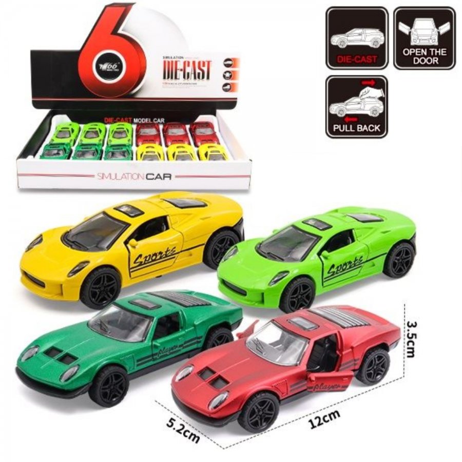 5\" Diecast Models Lamborghini & Jaguar Sports Cars (4 Assorted) MY2467D-12
