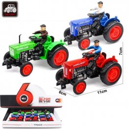 4.5" Diecast Motel Tractor with Man (3 Assorted) MY2471D-9  4.5" Diecast Motel Tractor with Man (3 Assorted) MY2471D-9