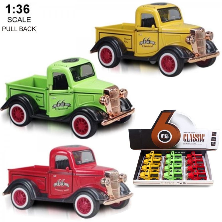 5\" Diecast Models 1:36 Ford Pick Up (3 Colours Asst.) MY2476D-12