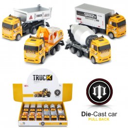 1:66 Construction Truck C (3 Assorted, Pull Back Action) MY2572D-12  1:66 Construction Truck C (3 Assorted, Pull Back Action) MY2572D-12