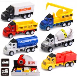 3.5" Diecast Models City Trucks A (6 Assorted) MY2577D-12  3.5" Diecast Models City Trucks A (6 Assorted) MY2577D-12