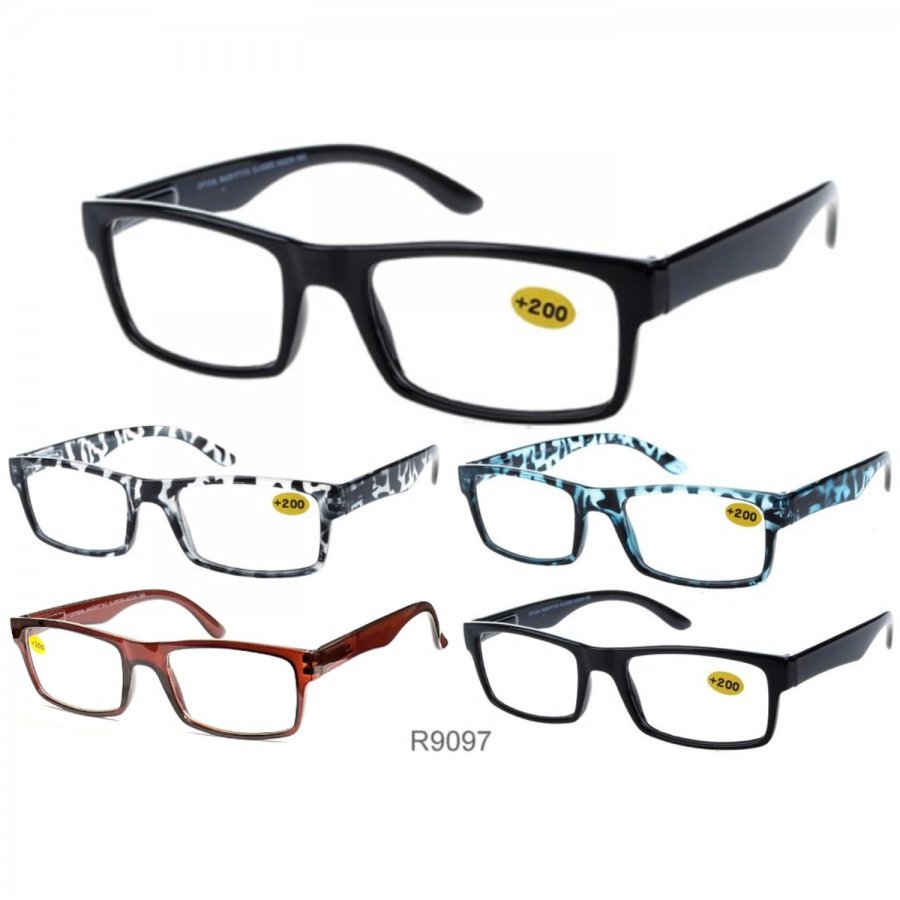 Plastic Unisex Reading Glasses R9097 - Click Image to Close