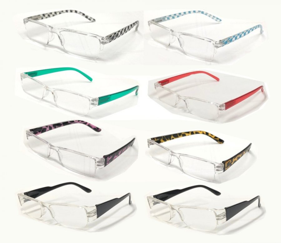 Fashion Plastic Half Rimless Reading Glasses 4 Style R9168/69/70/71 - Click Image to Close