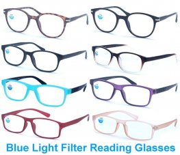 Blue Light Filter Reading Glasses 4 Style Asstd R9184A-87A  Blue Light Filter Reading Glasses 4 Style Asstd R9184A-87A