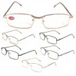 Metal Frame Spring Temple Reading Glasses 4 Style Assot. R9240-43