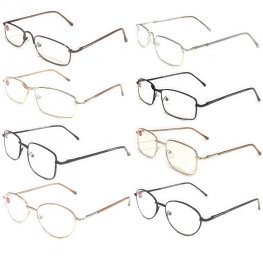 Metal Frame Spring Temple Reading Glasses 4 Style Assot. R9240-43  Metal Frame Spring Temple Reading Glasses 4 Style Assot. R9240-43