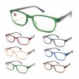 Unisex Fashion Spring Arm Plastic Reading Glasses 4 Style Asstd R9258-61