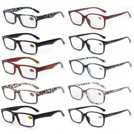 Spring Temple Plastic Unisex Reading Glasses 2 Style Asstd R9274/75  Spring Temple Plastic Unisex Reading Glasses 2 Style Asstd R9274/75