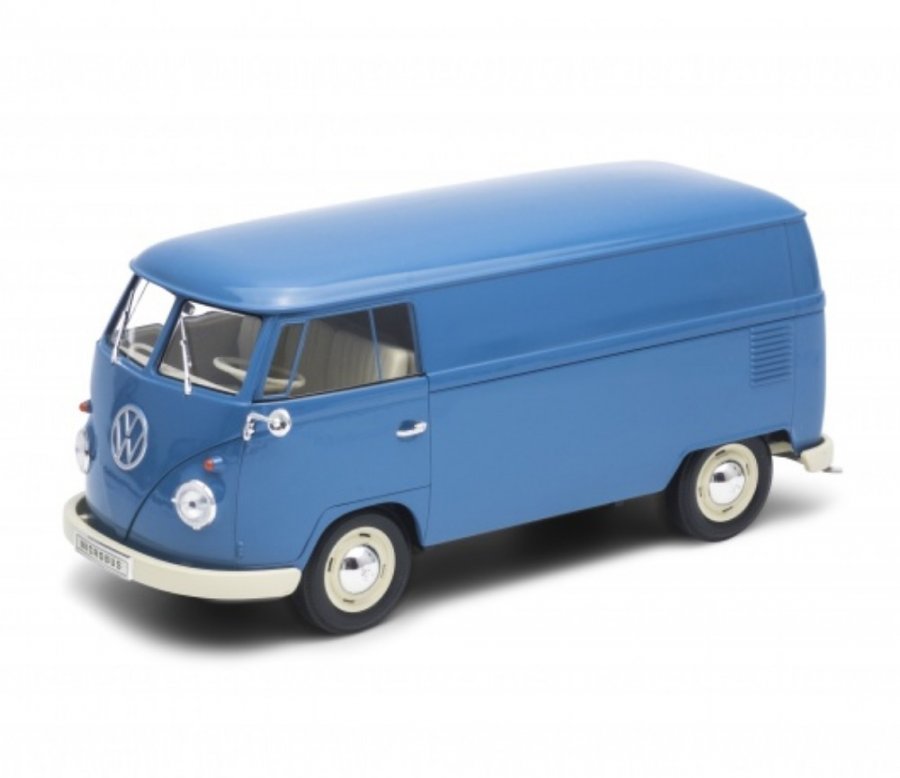 1:18 1963 Volkswagen T1 Bus (Panel Van) (Blue) WL18053W - Click Image to Close