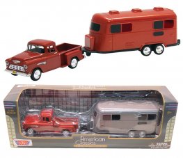 1:43 1955 Chevy 5100 Stepside / Camper (Dark Red) MM78670AC/73829/76032  1:43 1955 Chevy 5100 Stepside / Camper (Dark Red) MM78670AC/73829/76032